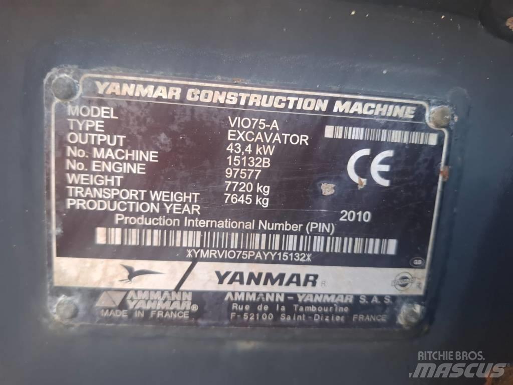 Yanmar Vio 75 A Midigraafmachines 7t - 12t