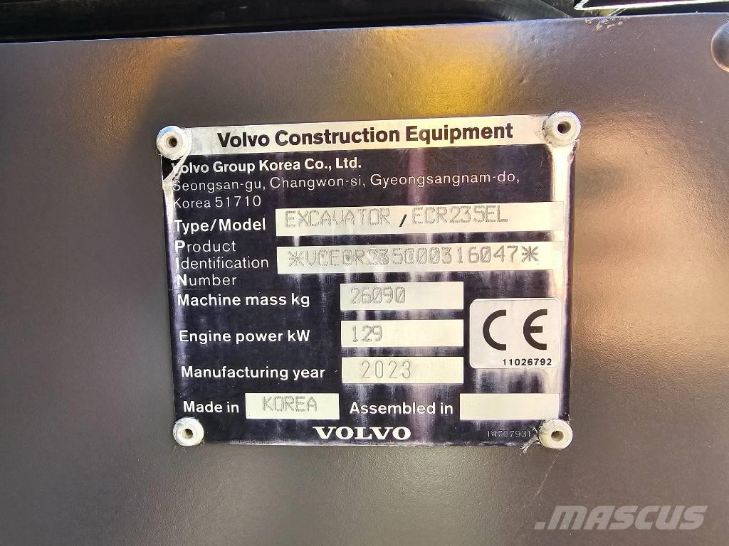 Volvo ECR235EL Rupsgraafmachines