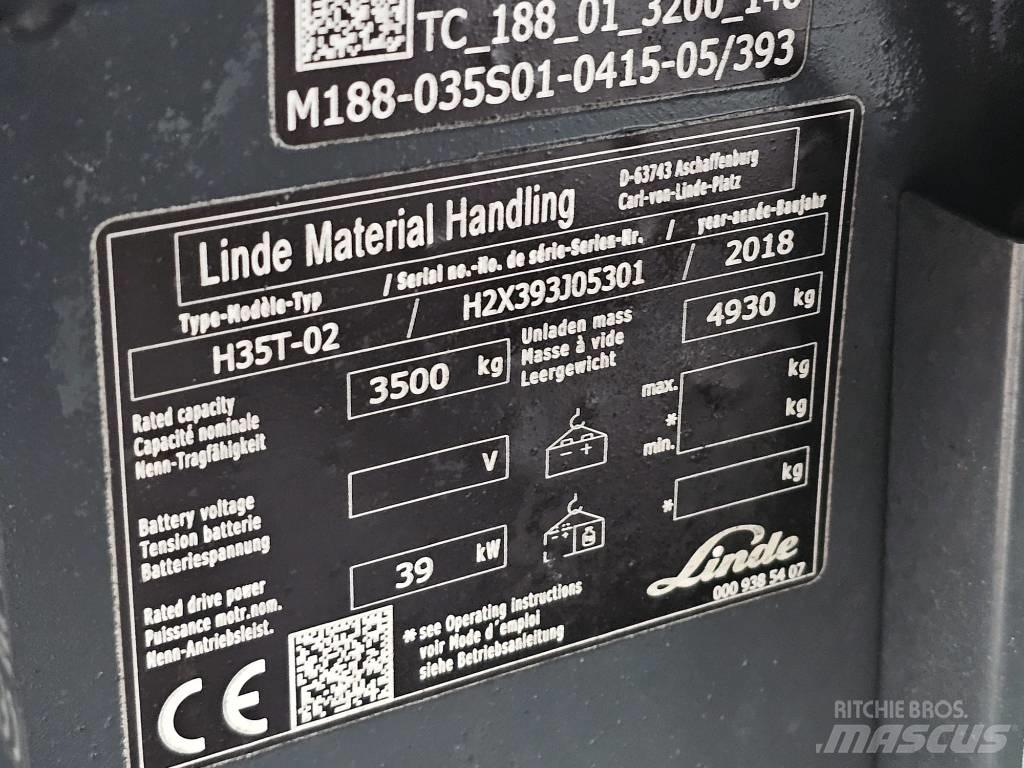 Linde H35T-02 LPG heftrucks