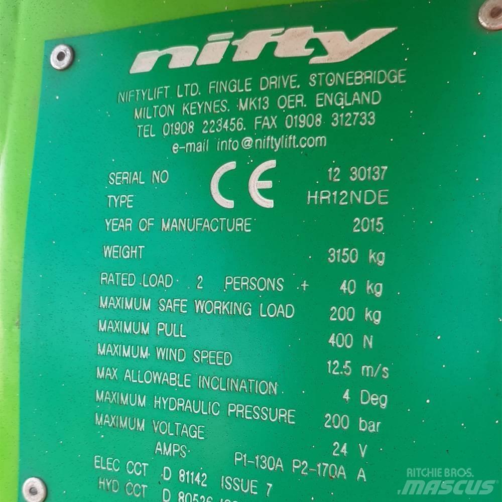 Niftylift HR 12 Knikarmhoogwerkers