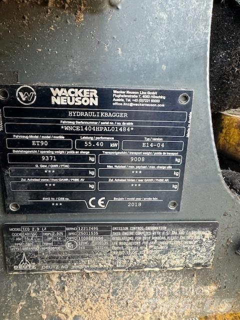 Wacker Neuson ET 90 Rupsgraafmachines