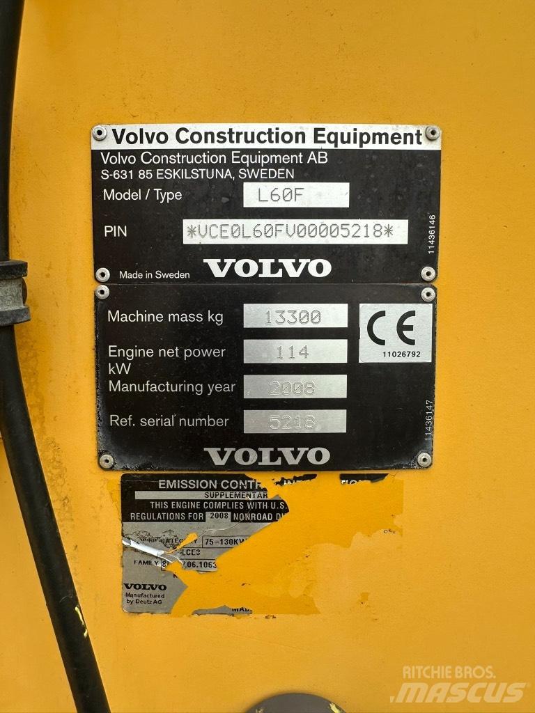Volvo L60F Wielladers