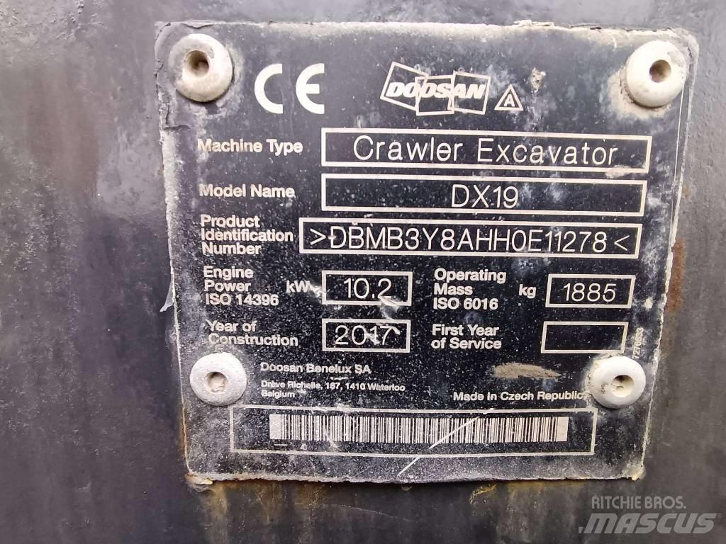 Doosan DX 19 Minigraafmachines < 7t