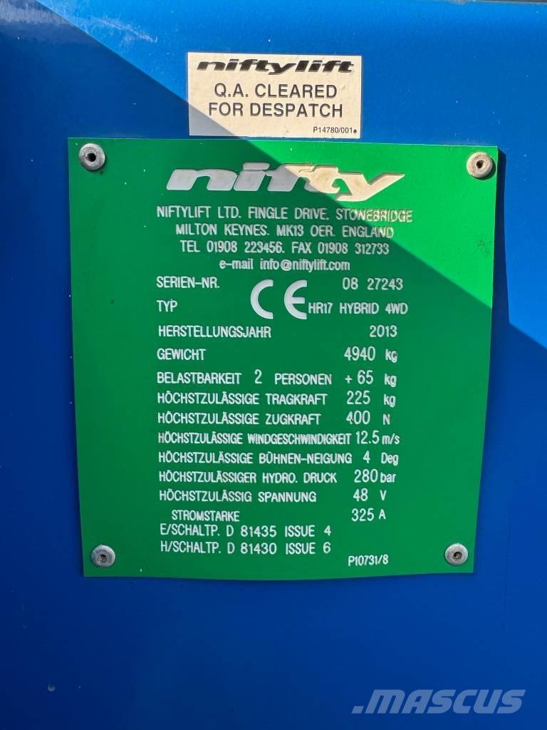 Niftylift HR 17 D E Knikarmhoogwerkers