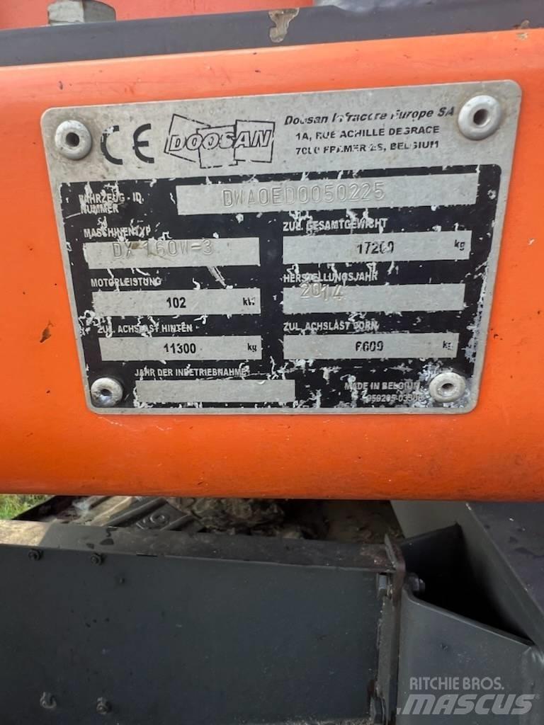 Doosan DX 160 W-3 Wielgraafmachines
