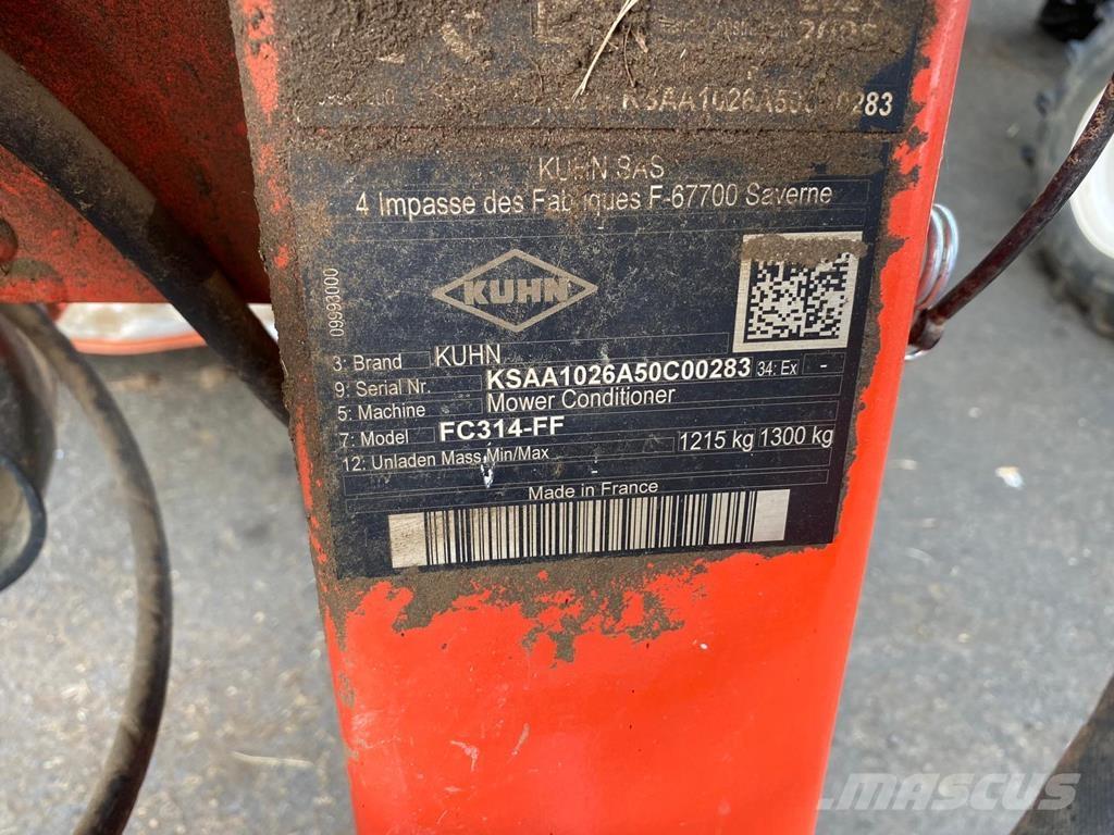 Kuhn FC 314 FF Gemonteerde en gesleepte maaiers