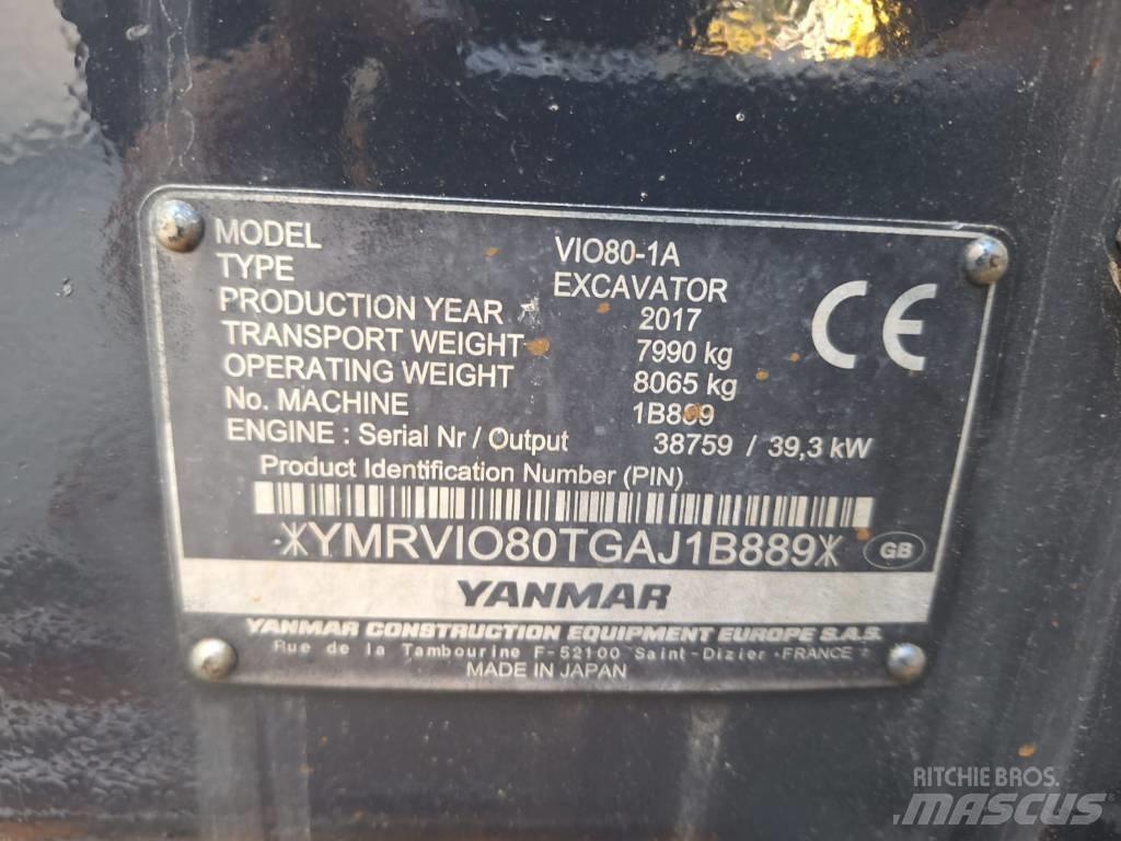 Yanmar Vio 80-1A Midigraafmachines 7t - 12t