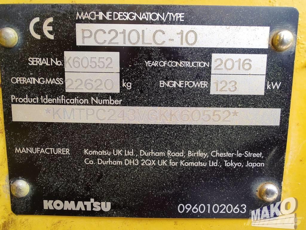 Komatsu PC 210 Rupsgraafmachines