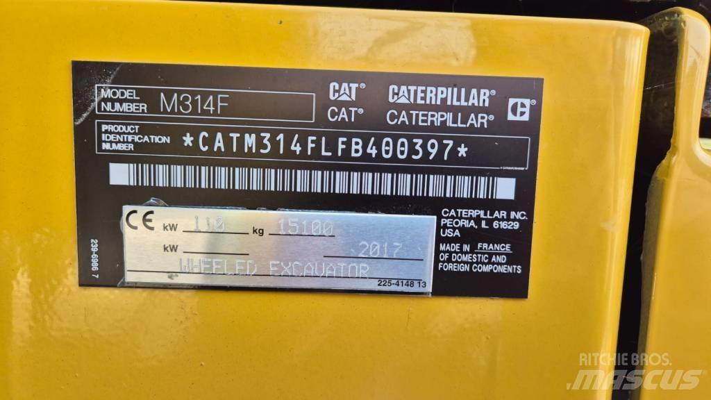 CAT M 314 F Wielgraafmachines