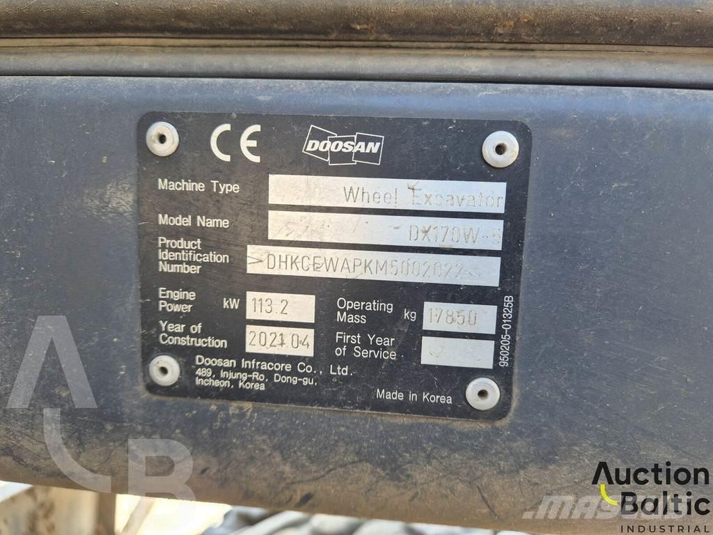 Doosan DX 170 W-5 Wielgraafmachines