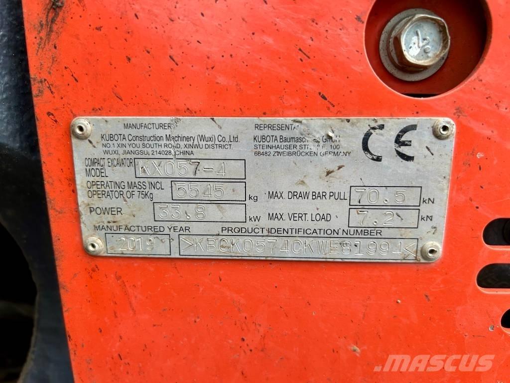 Kubota KX 057-4 Minigraafmachines < 7t