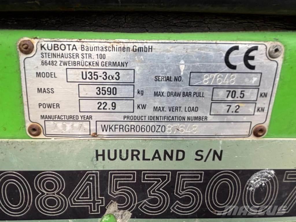 Kubota U35-3 Minigraafmachines < 7t