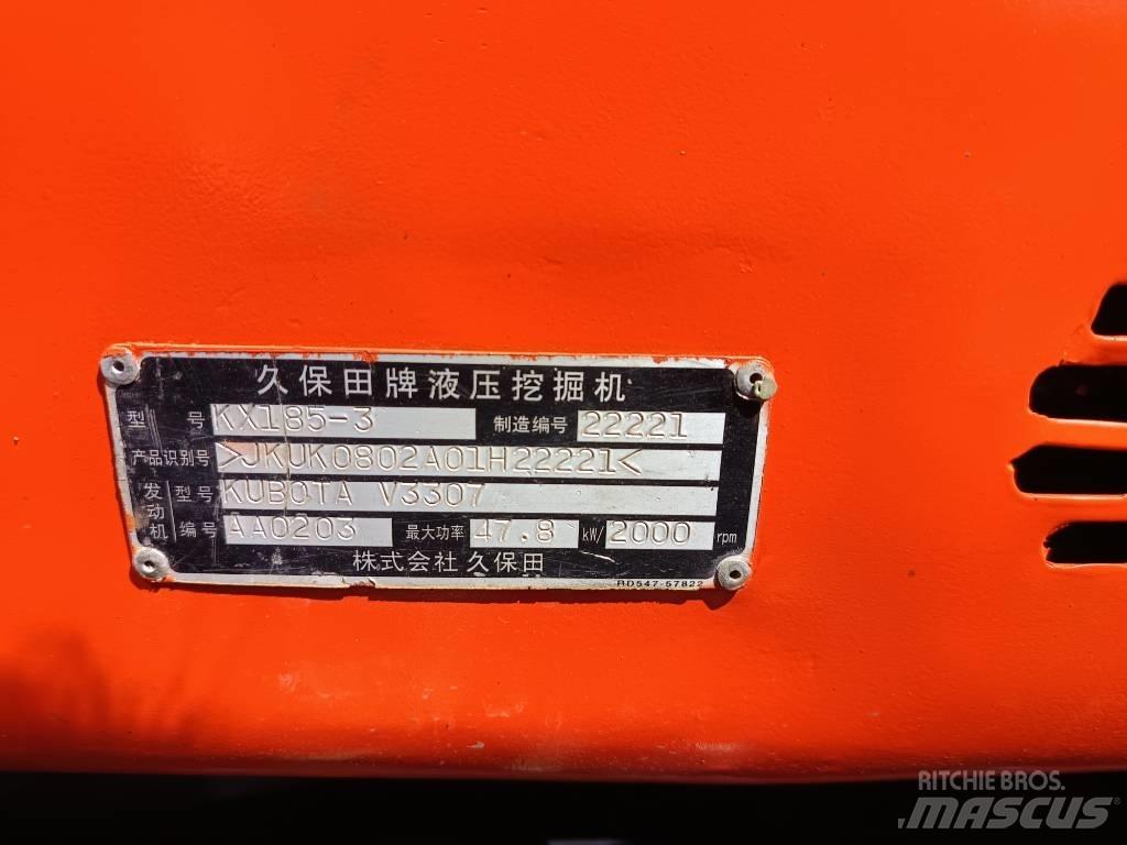 Kubota KX 185 Midigraafmachines 7t - 12t