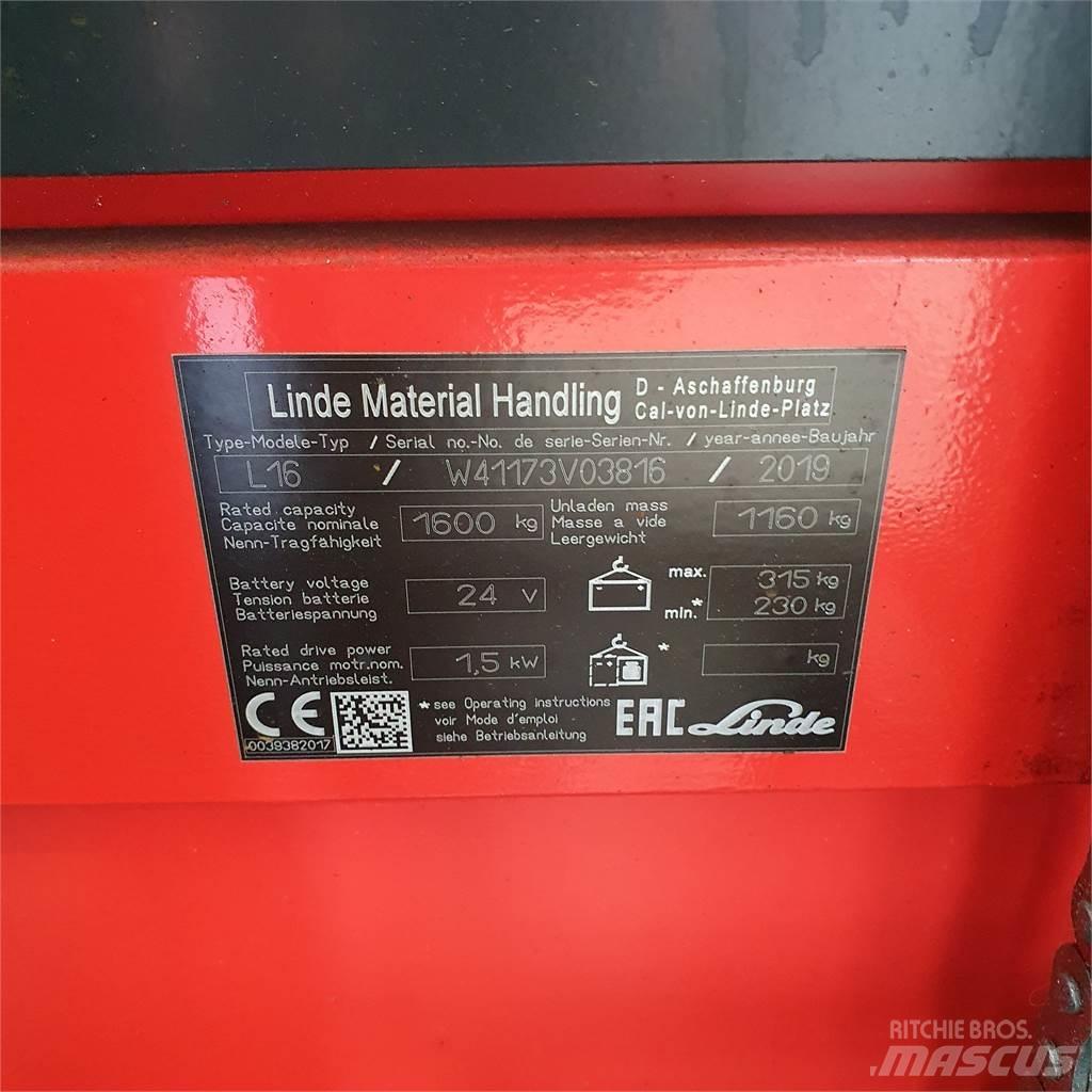 Linde L16i Stapelaar meeloop