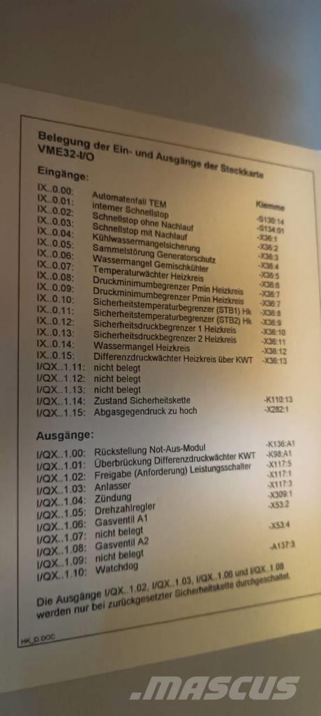 MWM TBG 620 V16 K Gas generatoren