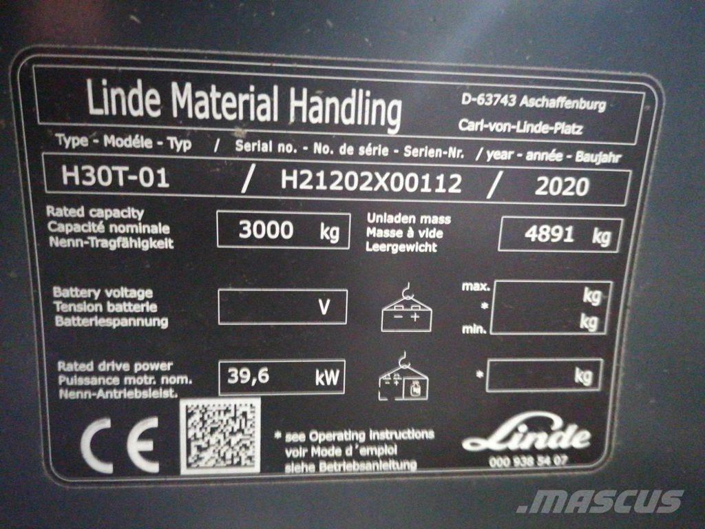 Linde H30T-01 LPG heftrucks