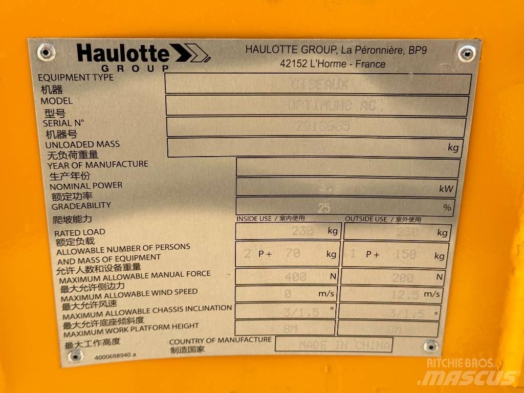 Haulotte OPTIMUM 8 Schaarhoogwerkers