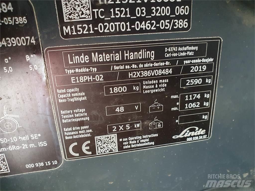 Linde E18PH Elektrische heftrucks