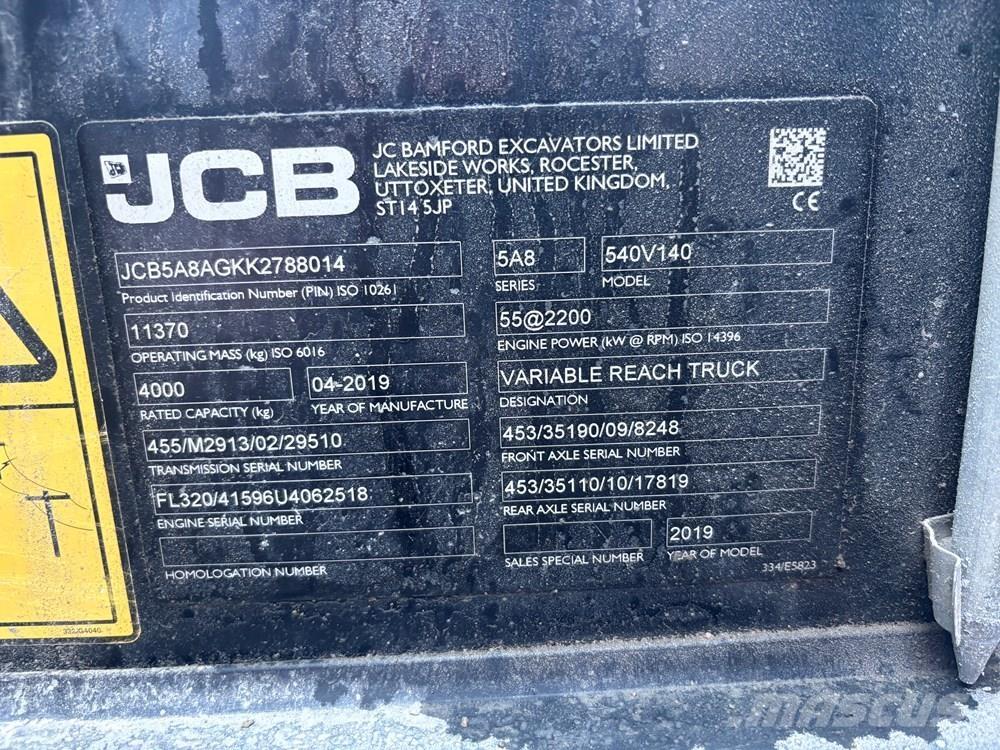 JCB 540V140 Verreikers