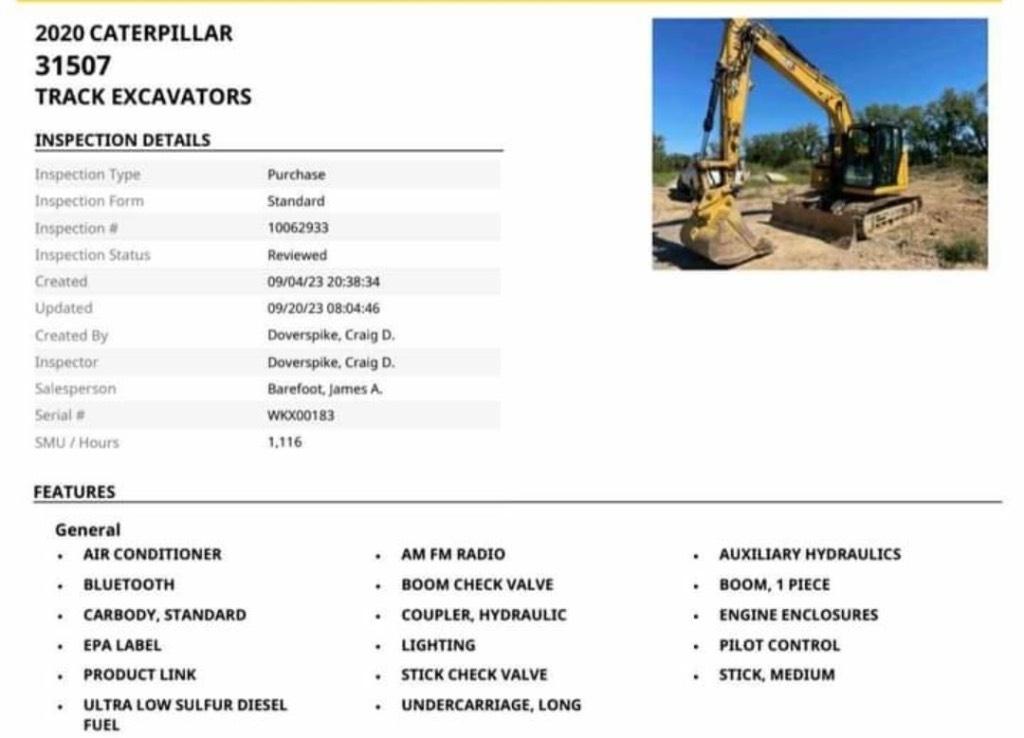 CAT 315 Rupsgraafmachines