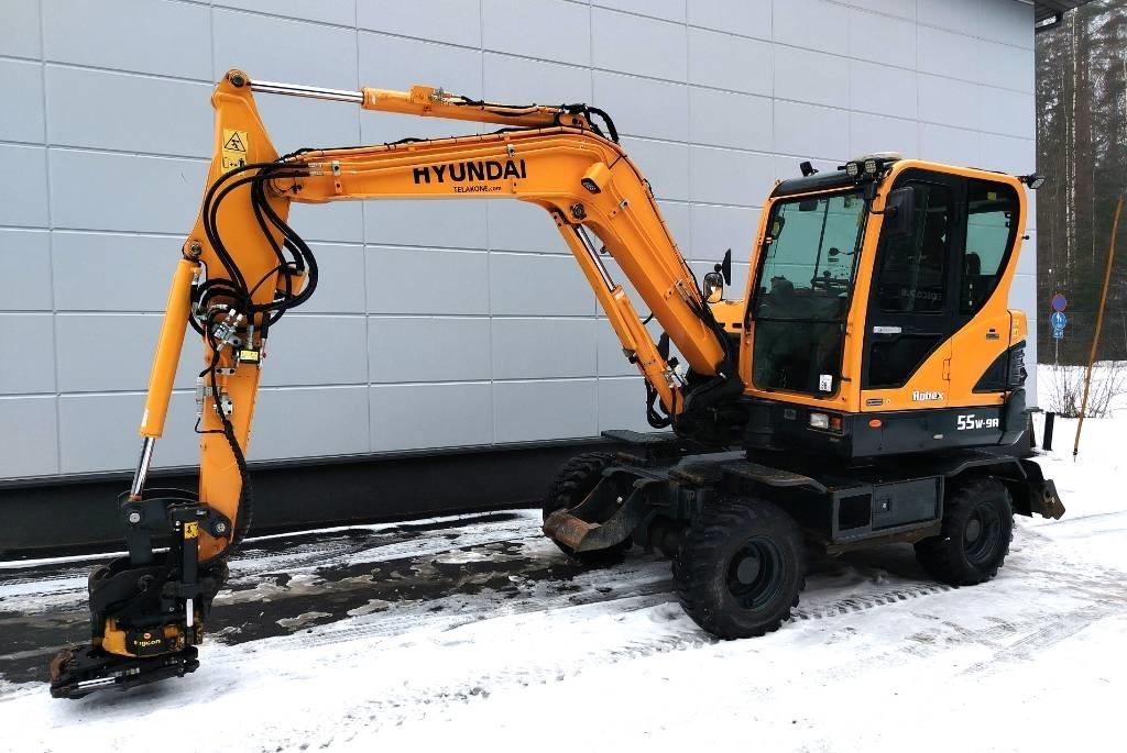 Hyundai 55W-9a Wielgraafmachines
