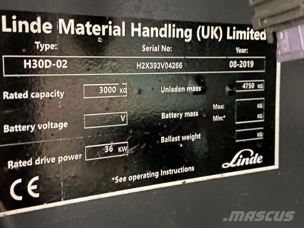 Linde H30D-02 Diesel heftrucks