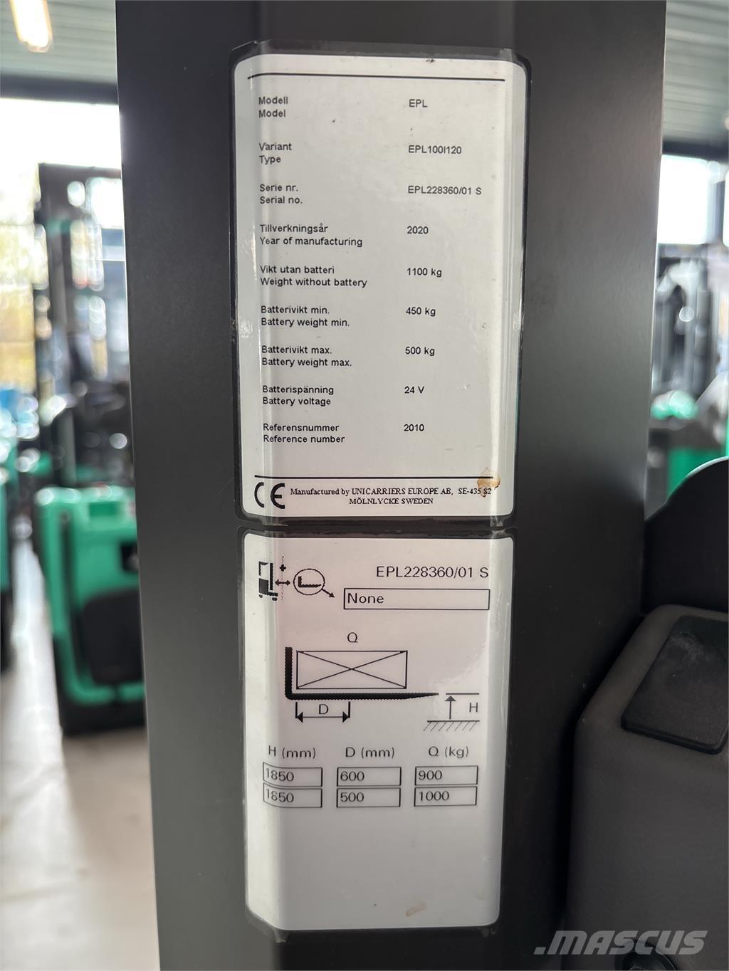 UniCarriers EPL100 Orderpicker voor laag niveau