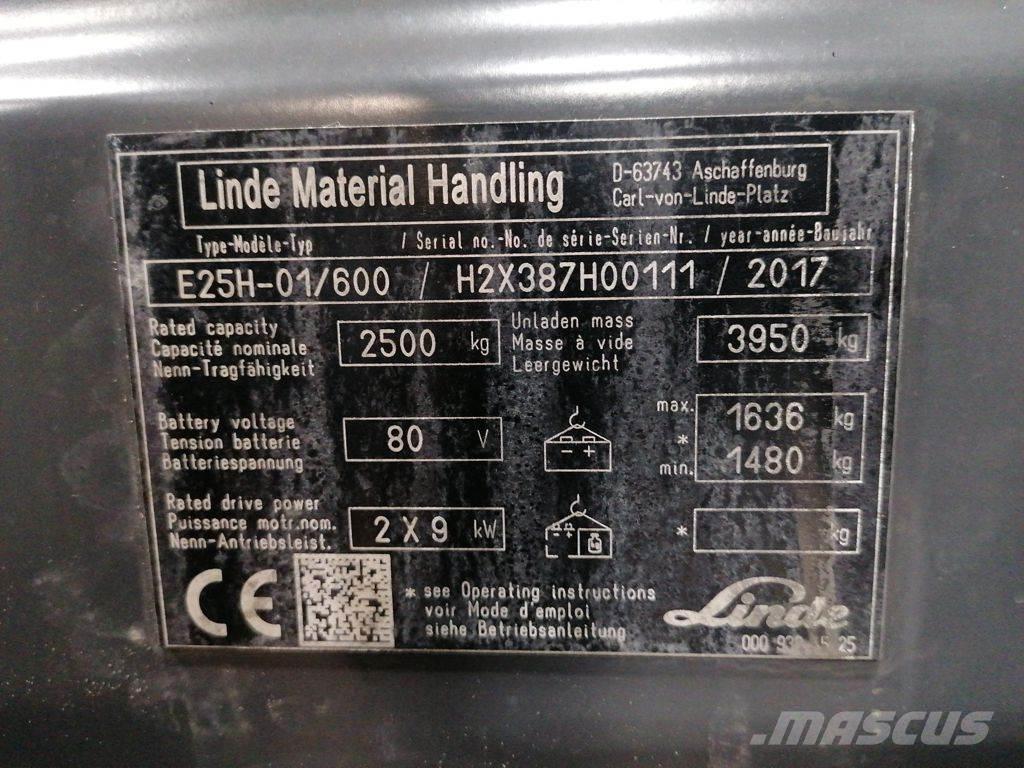Linde E25H-01/600 Elektrische heftrucks