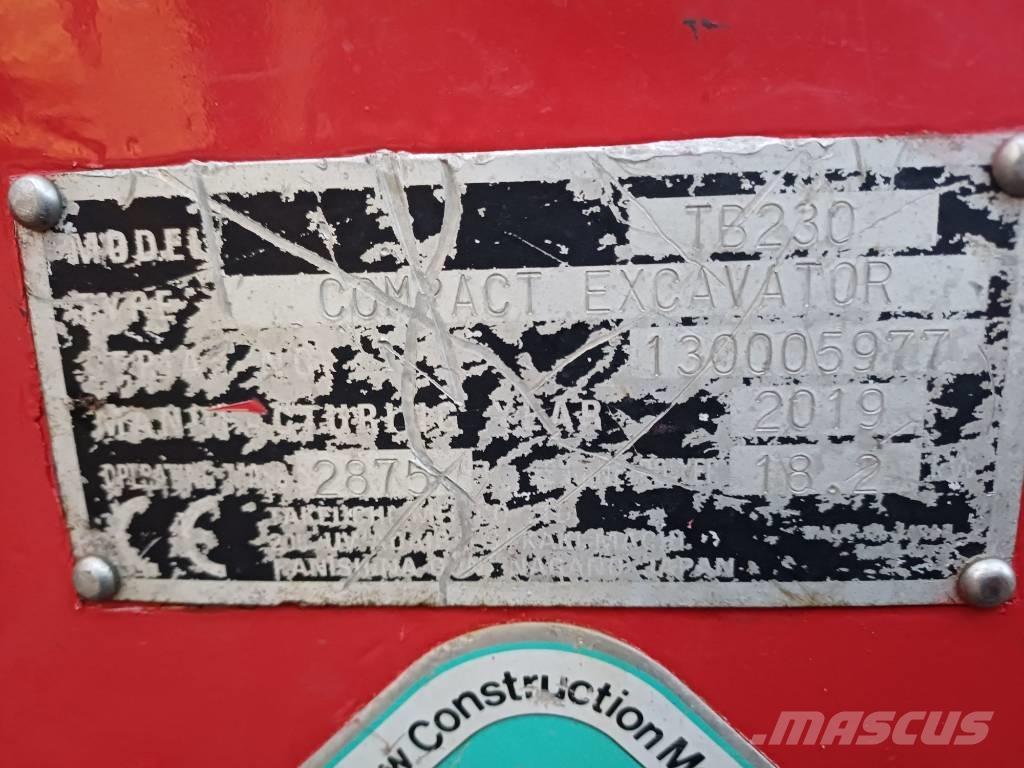 Takeuchi TB 230 Minigraafmachines < 7t