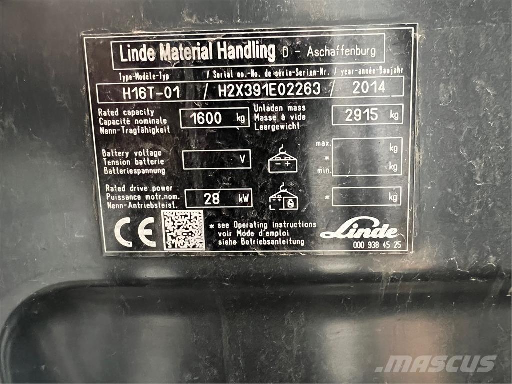 Linde H16T LPG heftrucks