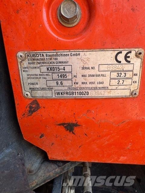 Kubota KX 015-4 Minigraafmachines < 7t
