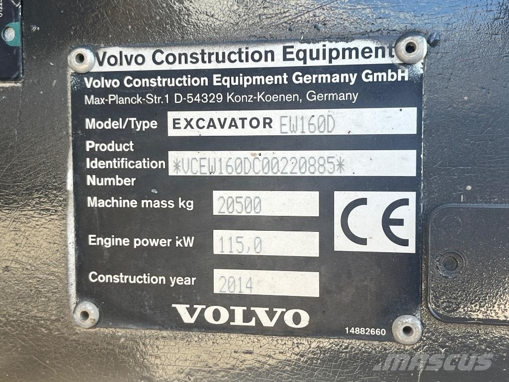 Volvo EW 160 D Wielgraafmachines