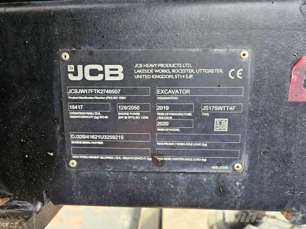 JCB JS 175 W Wielgraafmachines