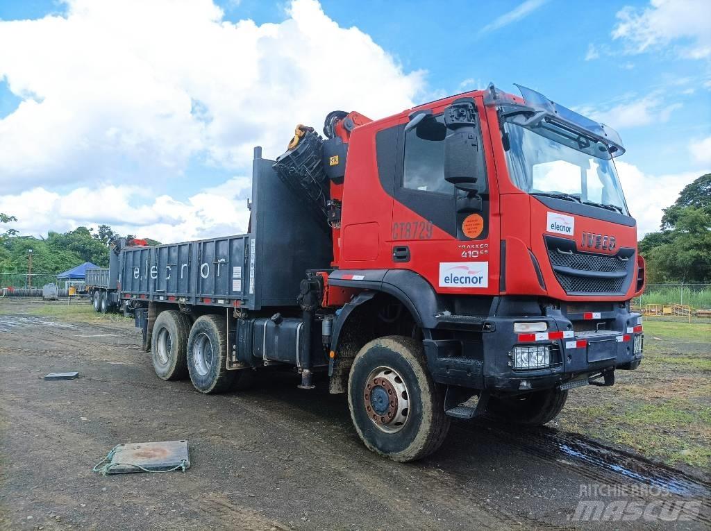 Iveco Trakker 410 Vlakke laadvloer met kraan