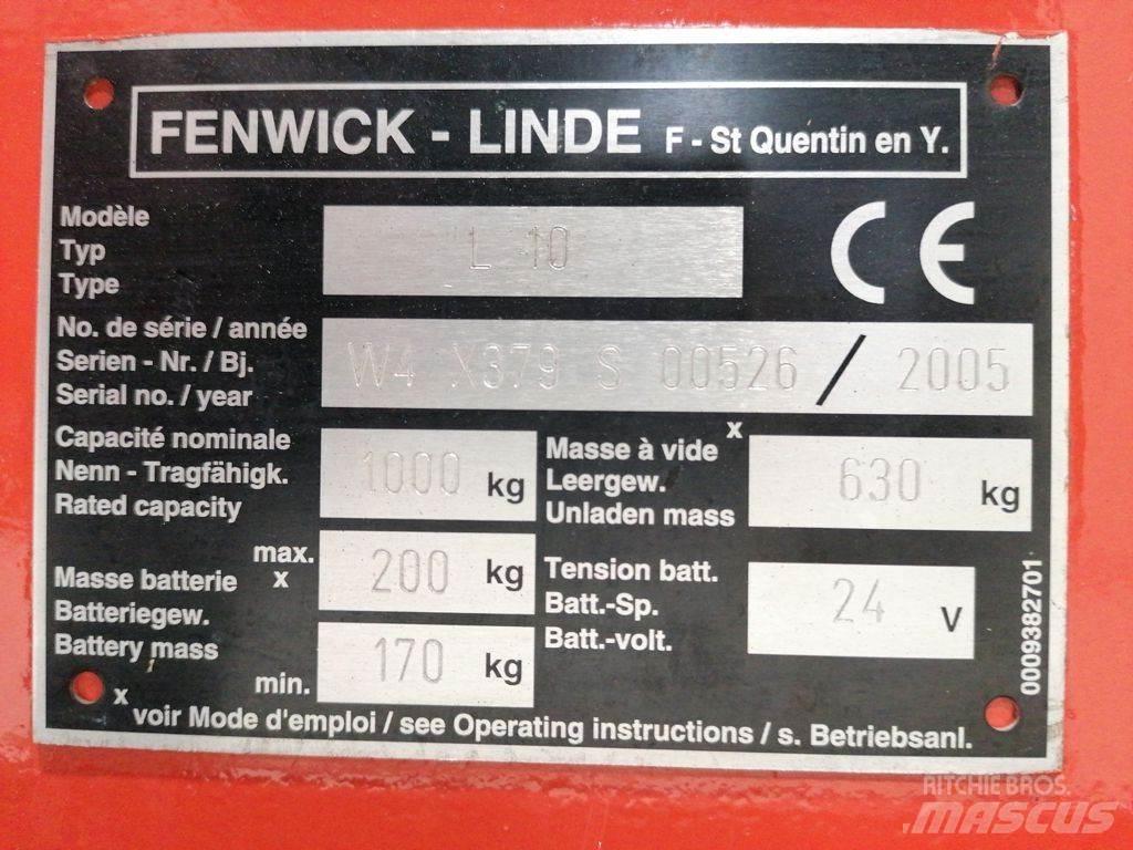 Linde L10 Stapelaar meeloop