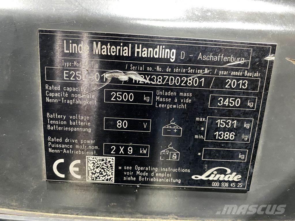 Linde E25L Elektrische heftrucks