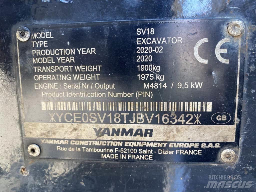 Yanmar SV18 Wielgraafmachines