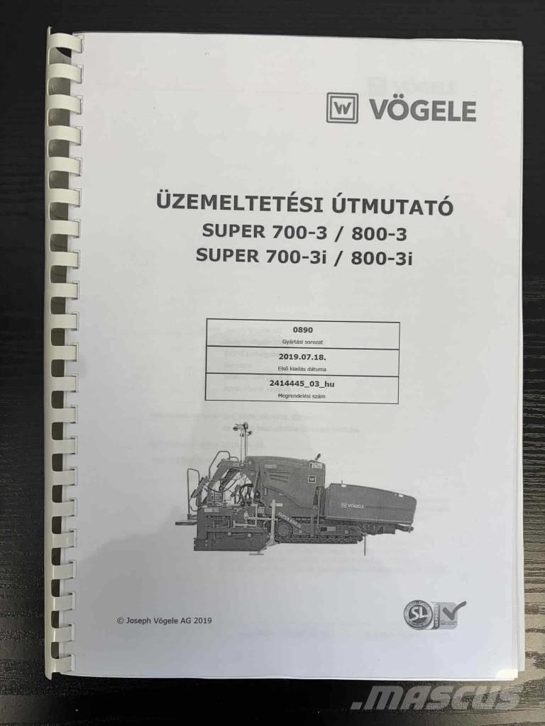 Vögele Super 800-3i Asfaltafwerkmachines