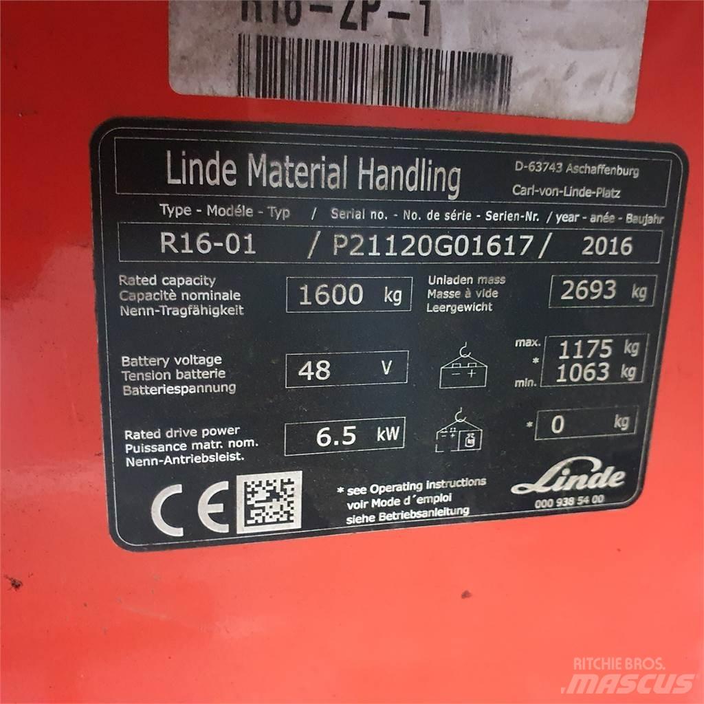Linde R16 Reachtruck voor hoog niveau
