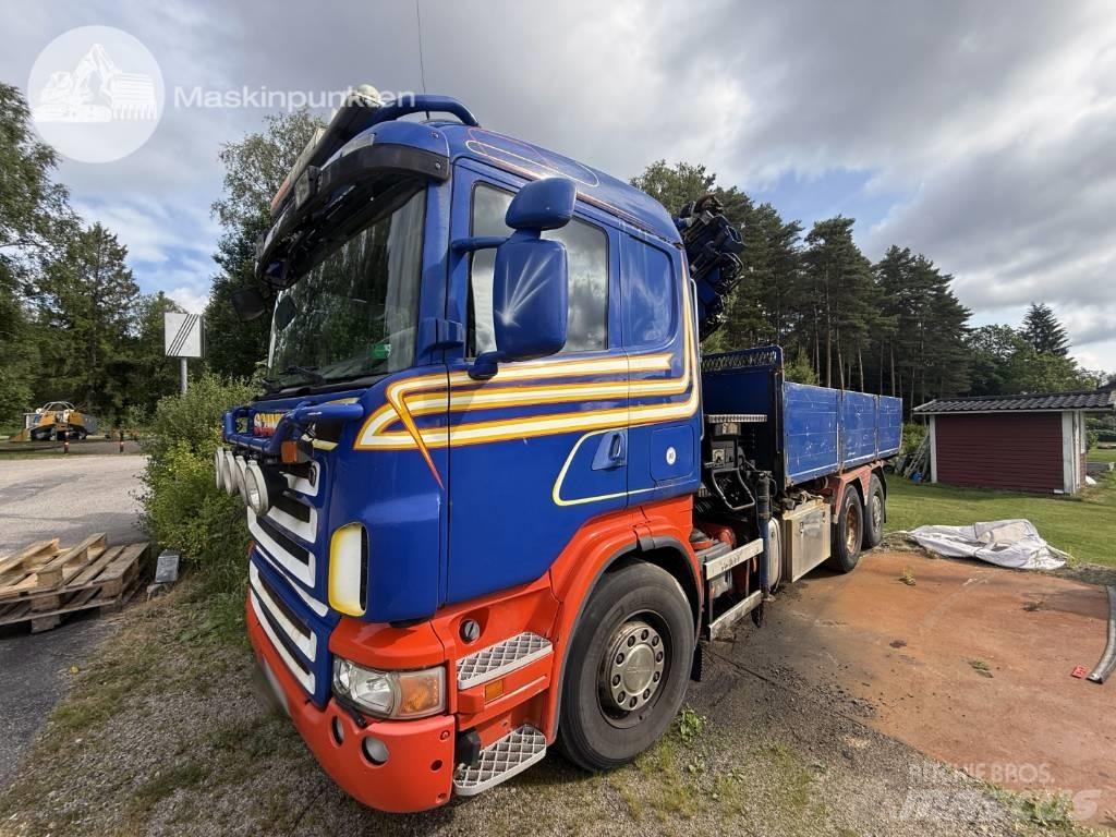 Scania R 420 LB Vlakke laadvloer met kraan