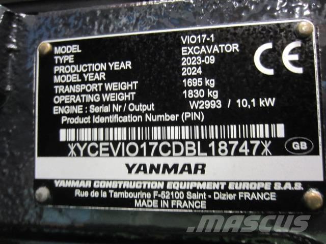 Yanmar Vio 17 Minigraafmachines < 7t