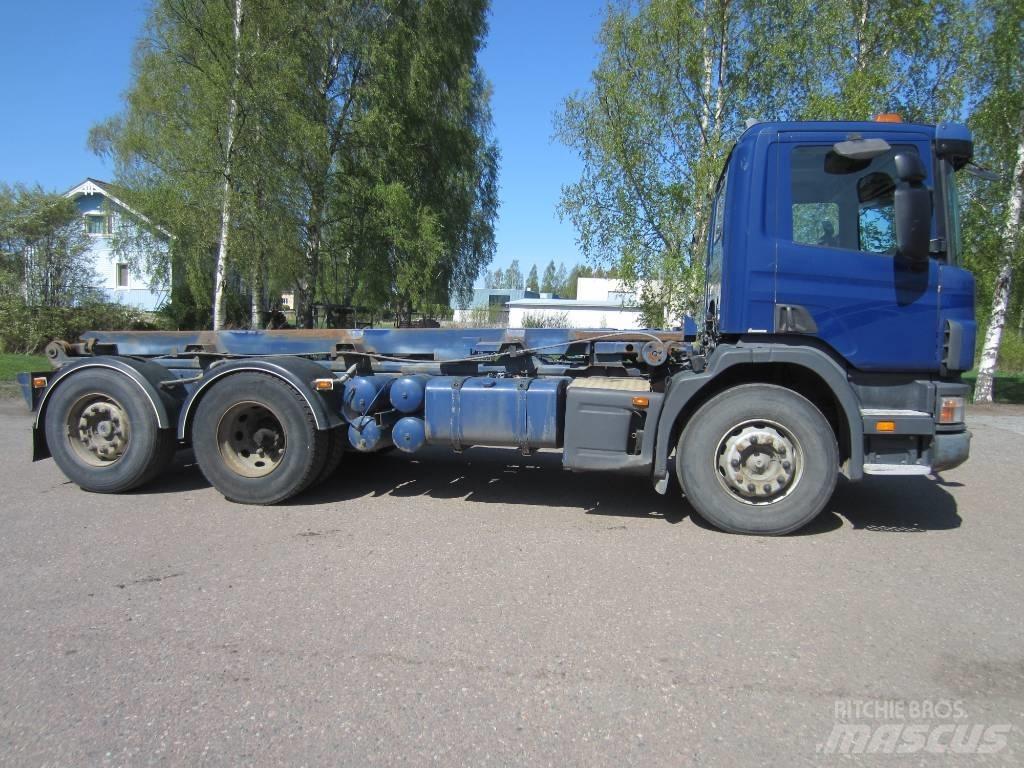 Scania P114 GB Containertrucks met kabelsysteem