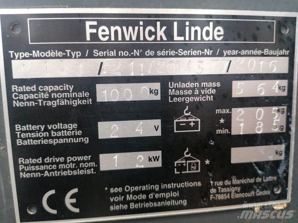 Linde L10B Stapelaar meeloop