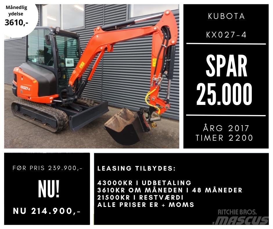 Kubota kx027-4 Minigraafmachines < 7t