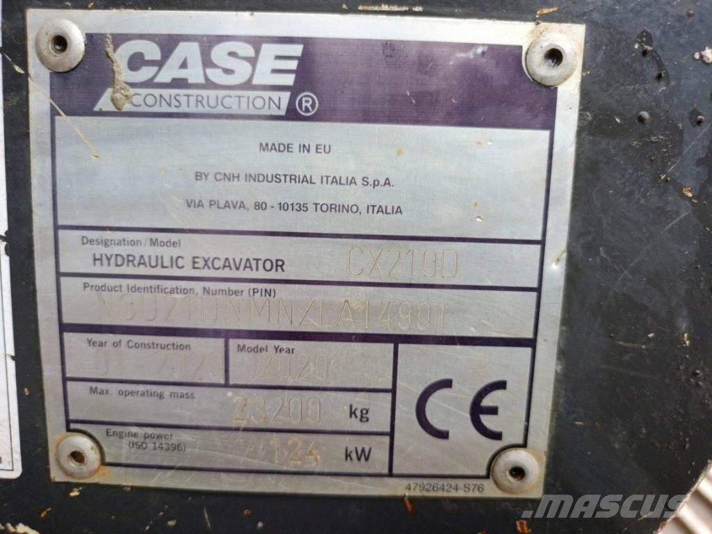 CASE CX 210 D Rupsgraafmachines