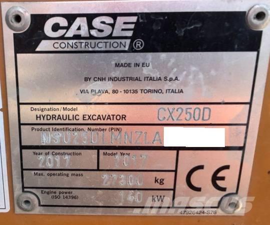 CASE CX250D Rupsgraafmachines