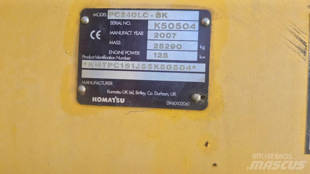 Komatsu PC240LC-8K Rupsgraafmachines
