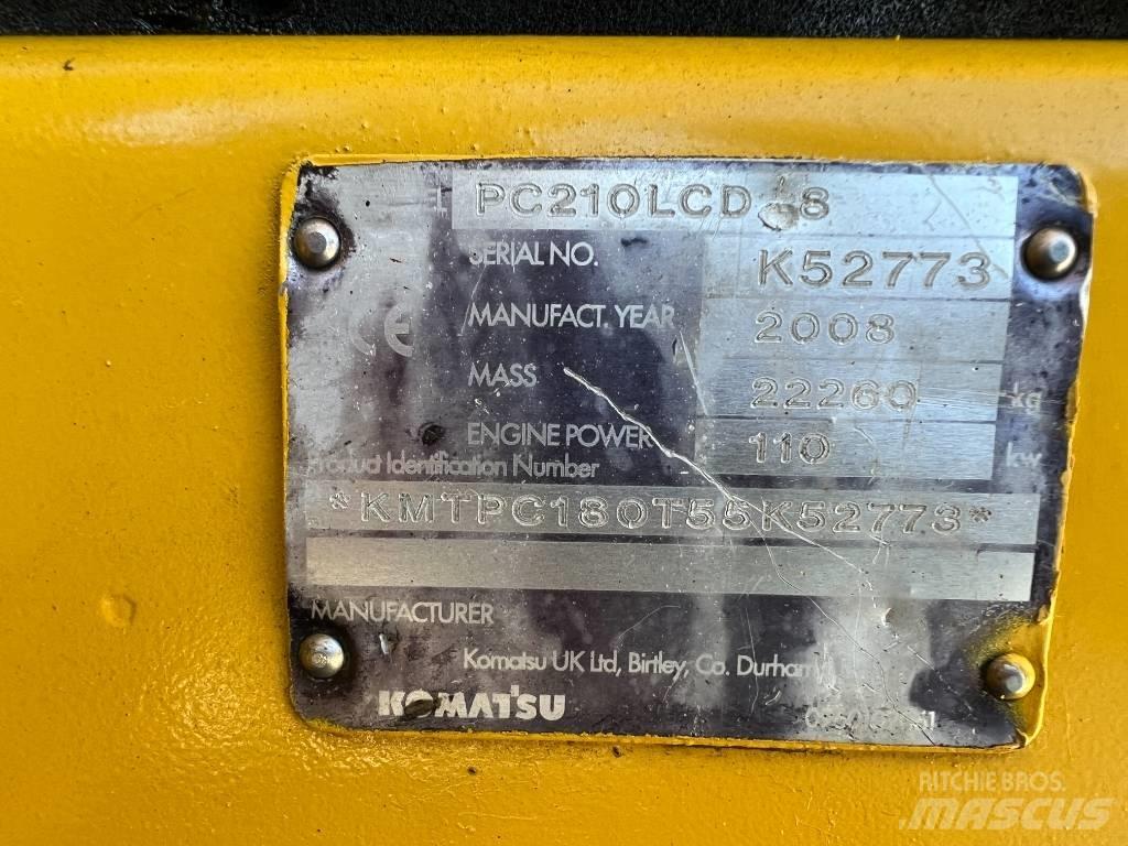 Komatsu PC 210 LCD-8 Rupsgraafmachines