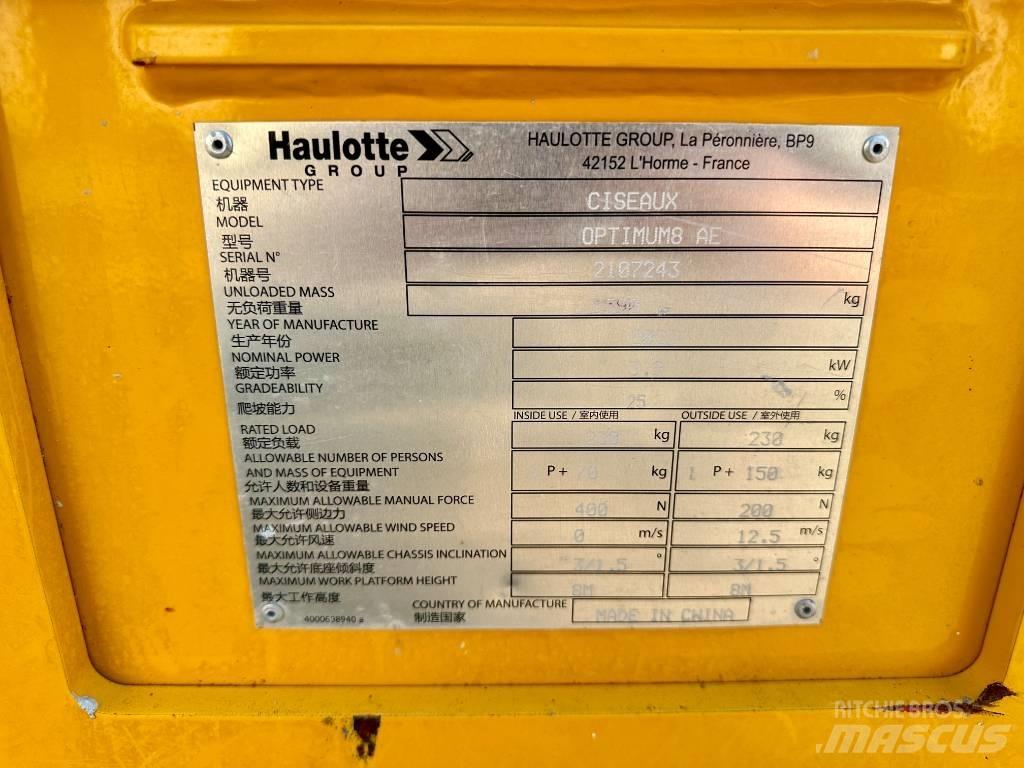 Haulotte OPTIMUM 8 Schaarhoogwerkers