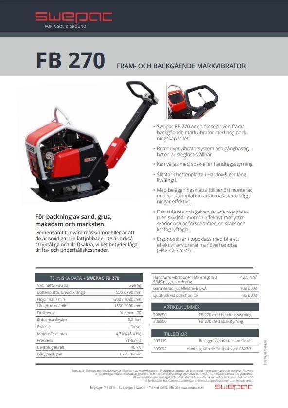 Swepac FB 270 Trilmachines